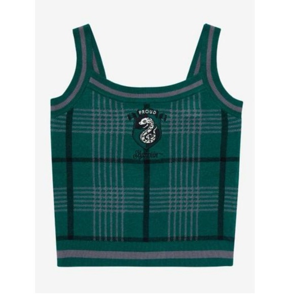 HARRY POTTER Green Plaid Tank Top with Snake Emblem SIZE 2X - Picture 1 of 9